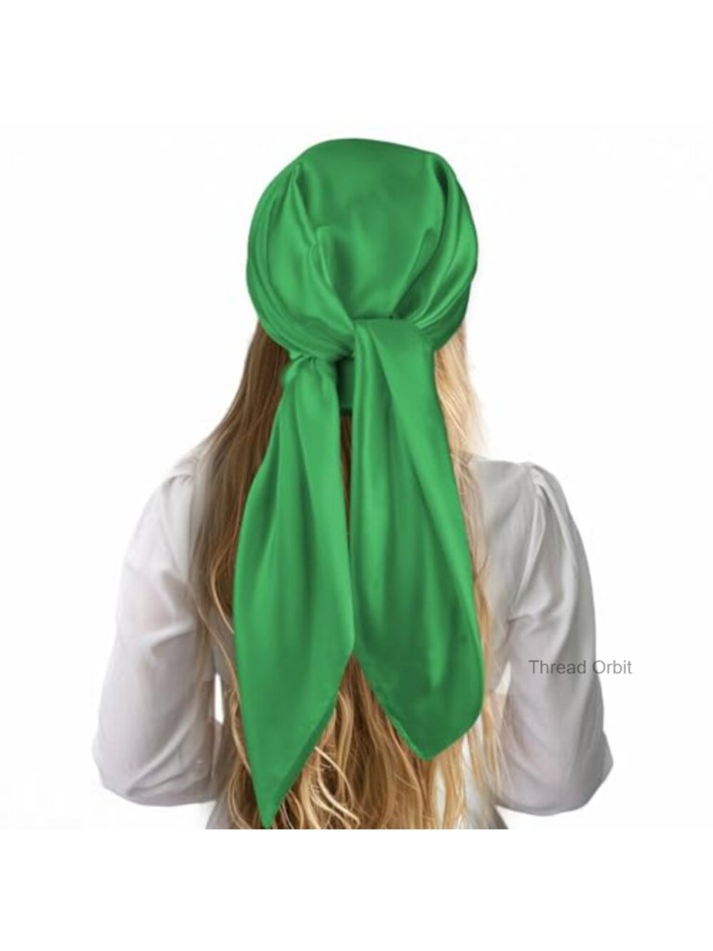 35" Large Satin Head Scarf Polyester Square Bandana Hair Wrap Sleep
